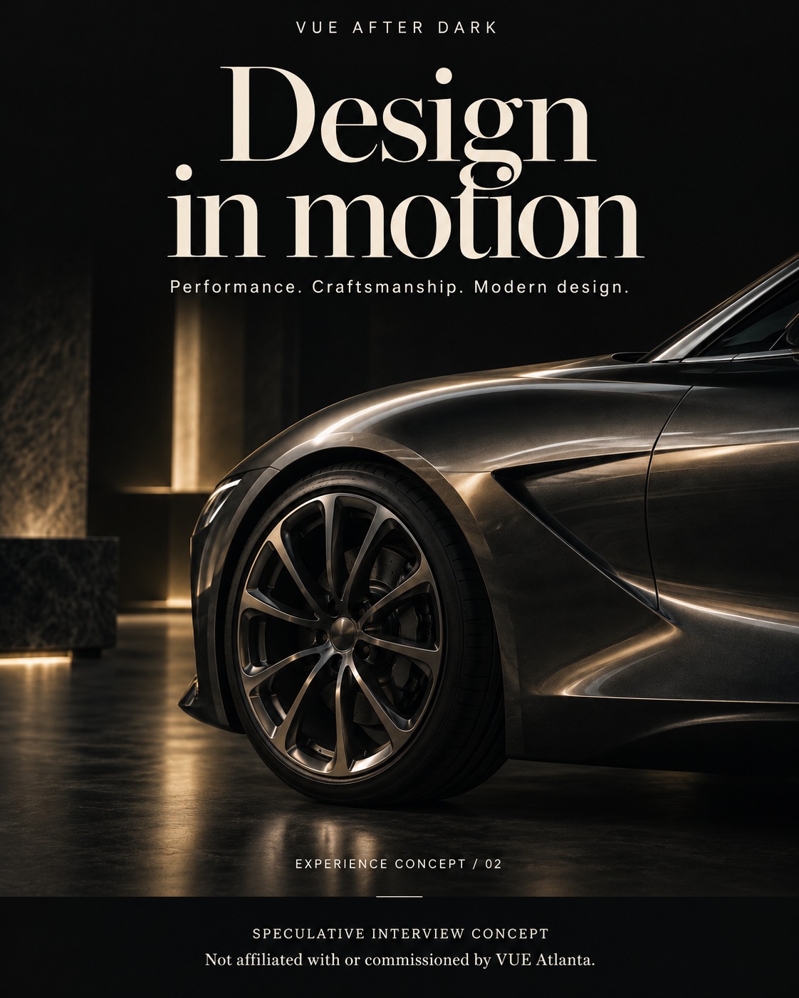 Experience reveal concept: Design in Motion